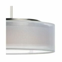 Maxim Prime 16" Wide White Organza Shade LED Pendant Light -Lighting Sales Shop maxim prime 16 inch wide white organza shade led pendant light 69g20views1