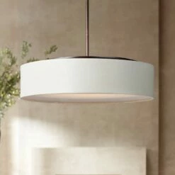 Maxim Prime 20" Wide Oatmeal Linen Shade LED Pendant Light