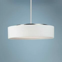 Maxim Prime 20" Wide White Linen Shade LED Pendant Light
