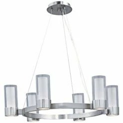 Maxim Silo 27" Wide Polished Chrome Chandelier -Lighting Sales Shop maxim silo 27 inch wide polished chrome chandelier v3368