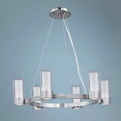 Maxim Silo 27" Wide Polished Chrome Chandelier -Lighting Sales Shop maxim silo 27 inch wide polished chrome chandelier v3368cropped