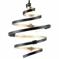 Maxim Twister 18" Wide Black And Gold 5-Light Pendant Light -Lighting Sales Shop maxim twister 18 inch wide black and gold 5 light pendant light 82n35views1