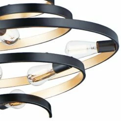 Maxim Twister 25" Wide Black And Gold 5-Light Pendant Light -Lighting Sales Shop maxim twister 25 inch wide black and gold 5 light pendant light 82n36views1