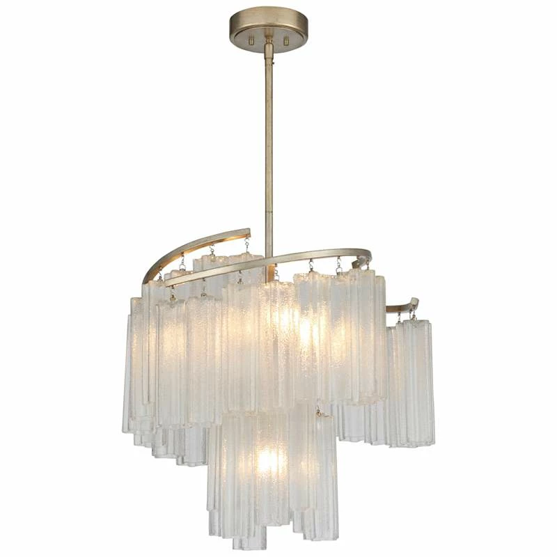 Maxim Victoria 24 3/4"W Golden Silver And Modern Glass Pendant Light 4 Maxim Victoria 24 3/4"W Golden Silver And Modern Glass Pendant Light - Image 2