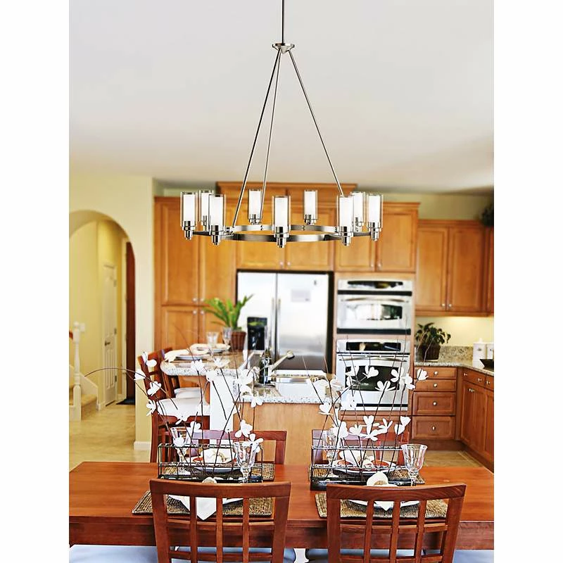 Kichler Circolo Collection 36" Wide Nicklel Finish Ring Chandelier 3 Kichler Circolo Collection 36" Wide Nicklel Finish Ring Chandelier