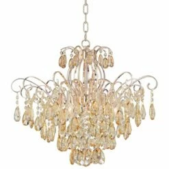 Mellie 24" Wide Champagne Gold And Crystal Chandelier -Lighting Sales Shop mellie 24 inch wide champagne gold and crystal chandelier 63c74
