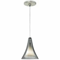 Melrose II 7 1/2" Wide Smoke Glass Freejack Mini Pendant