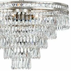 Mercer 20"W Olde Silver And Crystal Convertible Chandelier -Lighting Sales Shop mercer 20 inchw olde silver and crystal convertible chandelier 40k36views1
