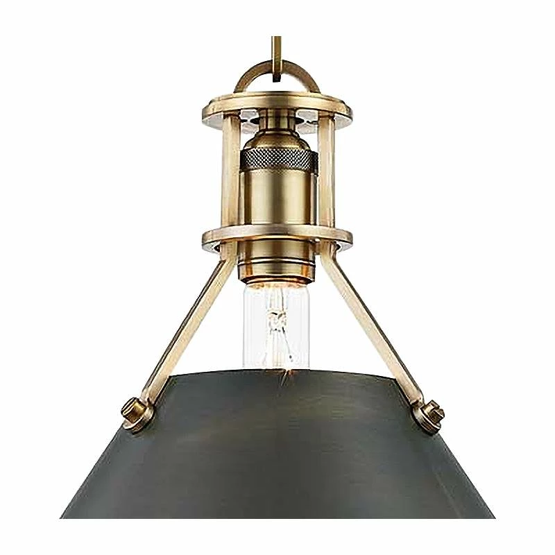 Metal No.2 16" Wide Antique Distressed Bronze Pendant Light 5 Metal No.2 16" Wide Antique Distressed Bronze Pendant Light - Image 3