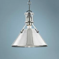 Metal No.2 9 1/2" Wide Polished Nickel Mini Pendant