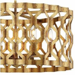 Metropolitan Coronade 22" Wide 6-Light Gold Leaf Pendant Light -Lighting Sales Shop metropolitan coronade 22 inch wide 6 light gold leaf pendant light 66r56views1