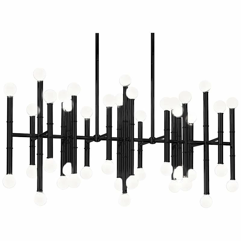 Jonathan Adler Meurice 38"W Patina Bronze Kitchen Island Light Chandelier 4 Jonathan Adler Meurice 38"W Patina Bronze Kitchen Island Light Chandelier - Image 2