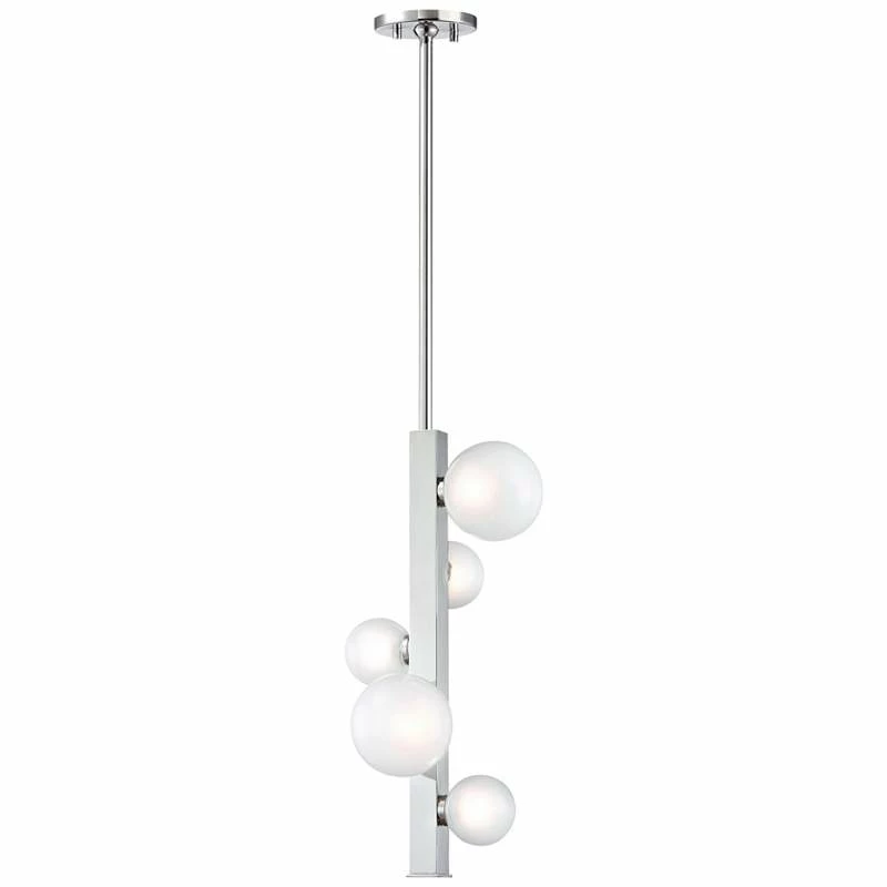 Mini Hinsdale 11" Wide Polished Nickel 5-LED Mini Pendant 5 Mini Hinsdale 11" Wide Polished Nickel 5-LED Mini Pendant - Image 3