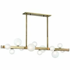 Mini Hinsdale 44 1/2" Brass LED Modern Kitchen Island Light Pendant 5 Mini Hinsdale 44 1/2" Brass LED Modern Kitchen Island Light Pendant -Lighting Sales Shop mini hinsdale 44 and one half inch brass led modern kitchen island light pendant 32g43