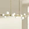 Mini Hinsdale 44 1/2" Brass LED Modern Kitchen Island Light Pendant -Lighting Sales Shop mini hinsdale 44 and one half inch brass led modern kitchen island light pendant 32g43cropped