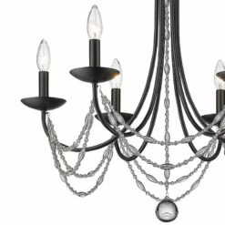 Golden Lighting Mirabella 25 1/2" Wide Matte Black Metal 6-Light Chandelier 9 Golden Lighting Mirabella 25 1/2" Wide Matte Black Metal 6-Light Chandelier -Lighting Sales Shop mirabella 25 and one half inch wide matte black metal 6 light chandelier 041c2views1