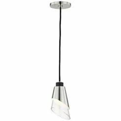 Mitzi Angie 4 3/4" Wide Polished Nickel LED Mini Pendant