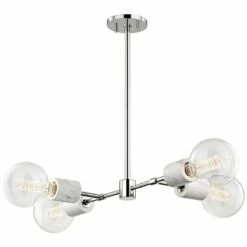 Mitzi Asime 24 1/2" Wide Polished Nickel 4-Globe Modern Pendant Light