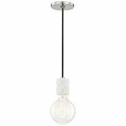 Mitzi Asime 5" Wide Polished Nickel Mini Pendant