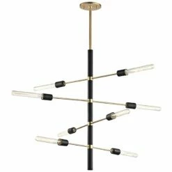 Mitzi Astrid 28"W Aged Brass And Black 8-Light Chandelier -Lighting Sales Shop mitzi astrid 28 inchw aged brass and black 8 light chandelier 45k62views3