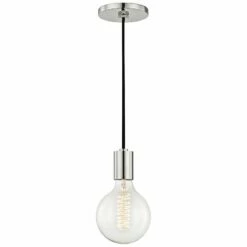 Mitzi Ava 5" Wide Polished Nickel Mini Pendant