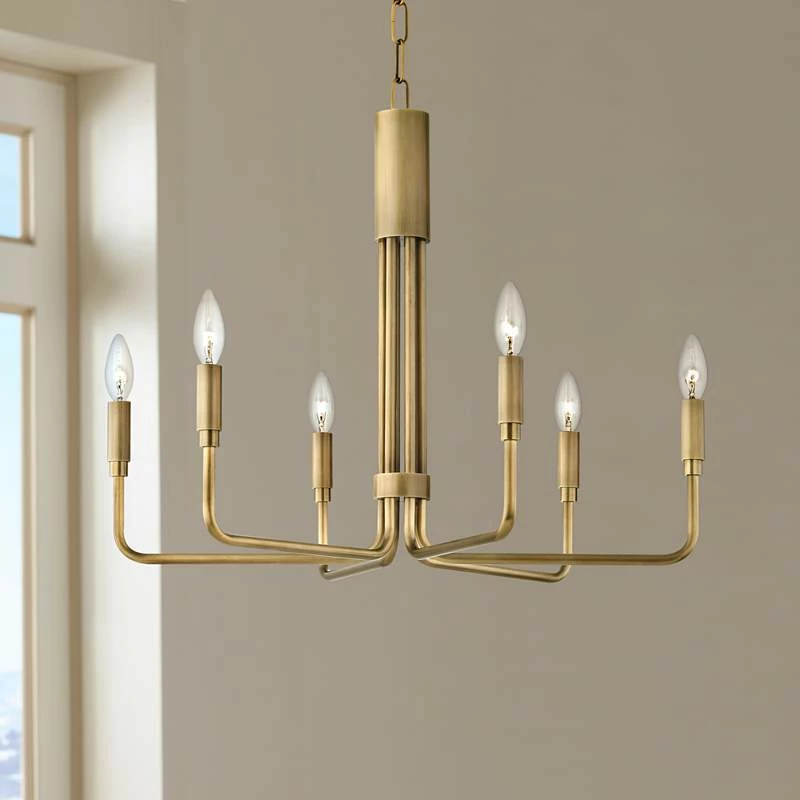 Mitzi Brigitte 25" Wide Aged Brass 6-Light Chandelier 3 Mitzi Brigitte 25" Wide Aged Brass 6-Light Chandelier
