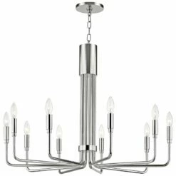 Mitzi Brigitte 32" Wide Polished Nickel 10-Light Chandelier