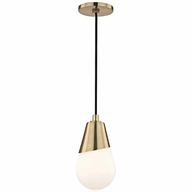 Mitzi Cora 5" Wide Aged Brass Modern Mini Pendant 4 Mitzi Cora 5" Wide Aged Brass Modern Mini Pendant - Image 2