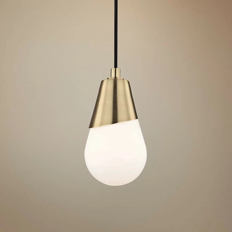 Mitzi Cora 5" Wide Aged Brass Modern Mini Pendant 3 Mitzi Cora 5" Wide Aged Brass Modern Mini Pendant