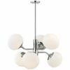 Mitzi Estee 28" Wide Polished Nickel 6-Light Chandelier -Lighting Sales Shop mitzi estee 28 inch wide polished nickel 6 light chandelier 47d09