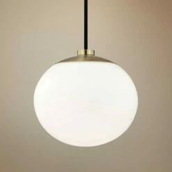 Mitzi Estee 8" Wide Aged Brass Modern Mini Pendant