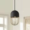Mitzi Haley 5 1/2" Wide Aged Brass And Black Mini Pendant -Lighting Sales Shop mitzi haley 5 and one half inch wide aged brass and black mini pendant 45n21cropped