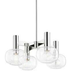 Mitzi Harlow 23" Wide Polished Nickel 4-Light Chandelier