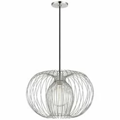 Mitzi Jasmine 17" Wide Polished Nickel Pendant Light