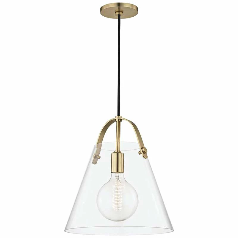 Mitzi Karin 12 3/4" Wide Aged Brass Pendant Light 4 Mitzi Karin 12 3/4" Wide Aged Brass Pendant Light - Image 2