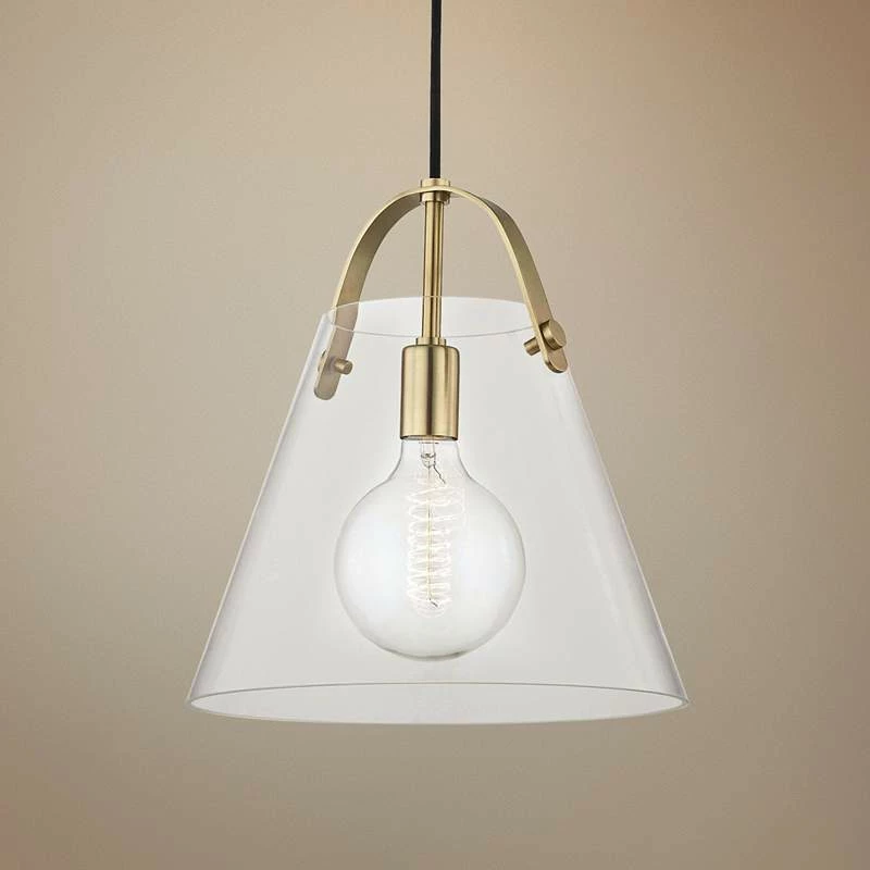 Mitzi Karin 12 3/4" Wide Aged Brass Pendant Light 3 Mitzi Karin 12 3/4" Wide Aged Brass Pendant Light