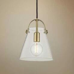 Mitzi Karin 8 3/4" Wide Aged Brass Mini Pendant