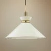Mitzi Kiki 18" Wide Aged Brass Pendant Light W/ Cream Shade -Lighting Sales Shop mitzi kiki 18 inch wide aged brass pendant light w cream shade 47j40cropped