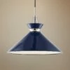 Mitzi Kiki 18"W Polished Nickel Pendant Light W/ Navy Shade