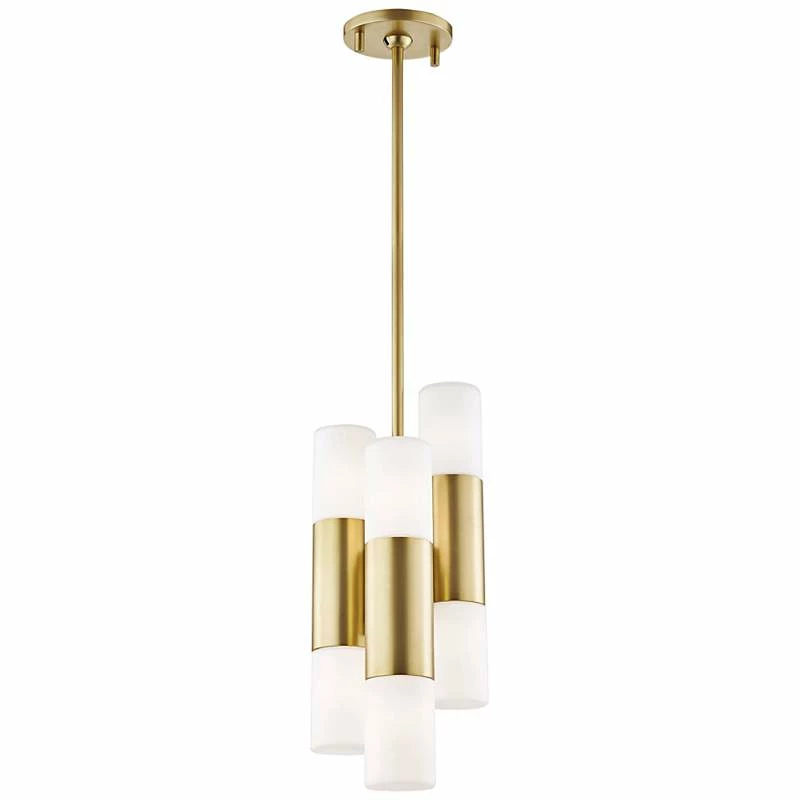 Mitzi Lola 7 1/2" Wide Aged Brass 6-Light LED Mini Pendant 4 Mitzi Lola 7 1/2" Wide Aged Brass 6-Light LED Mini Pendant - Image 2