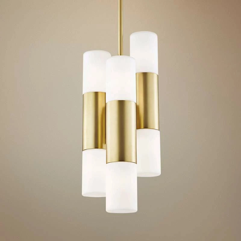 Mitzi Lola 7 1/2" Wide Aged Brass 6-Light LED Mini Pendant 3 Mitzi Lola 7 1/2" Wide Aged Brass 6-Light LED Mini Pendant