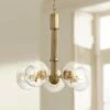 Mitzi Margot 25" Wide Aged Brass W/ Glass 5-Light Chandelier
