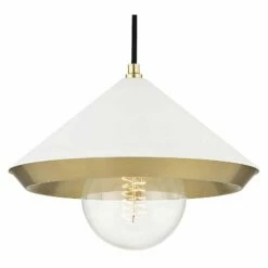 Mitzi Marnie 11 3/4"W Aged Brass Mini Pendant W/ White Shade 8 Mitzi Marnie 11 3/4"W Aged Brass Mini Pendant W/ White Shade -Lighting Sales Shop mitzi marnie 11 and three quarter inchw aged brass mini pendant w white shade 47f11views1