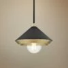 Mitzi Marnie 8" Wide Modern Black And Aged Brass Mini Pendant -Lighting Sales Shop mitzi marnie 8 inch wide modern black and aged brass mini pendant 47f14cropped