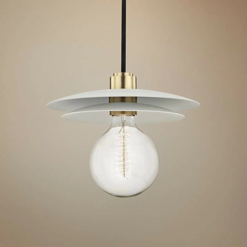 Mitzi Milla 10 1/4" Wide Aged Brass Mini Pendant 3 Mitzi Milla 10 1/4" Wide Aged Brass Mini Pendant