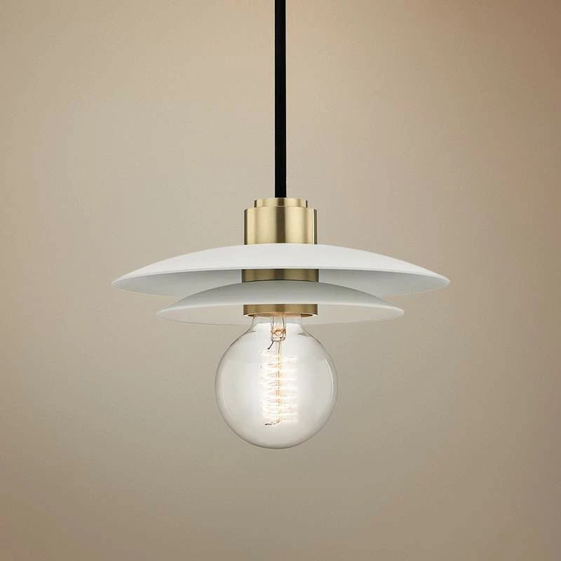 Mitzi Milla 8" Wide Aged Brass Mini Pendant 3 Mitzi Milla 8" Wide Aged Brass Mini Pendant