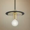 Mitzi Milo 9" Wide Aged Brass And Black Mini Pendant -Lighting Sales Shop mitzi milo 9 inch wide aged brass and black mini pendant 47f29cropped
