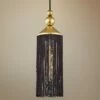 Mitzi Scarlett 5" Wide Gold Leaf And Black Mini Pendant -Lighting Sales Shop mitzi scarlett 5 inch wide gold leaf and black mini pendant 69v28cropped
