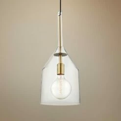 Mitzi Sloan 9 1/2" Wide Aged Brass Mini Pendant