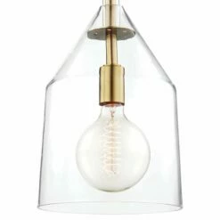 Mitzi Sloan 9 1/2" Wide Aged Brass Mini Pendant -Lighting Sales Shop mitzi sloan 9 and one half inch wide aged brass mini pendant 47g52views1